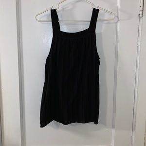 Black BCBG Tank Top with Striped and button detail